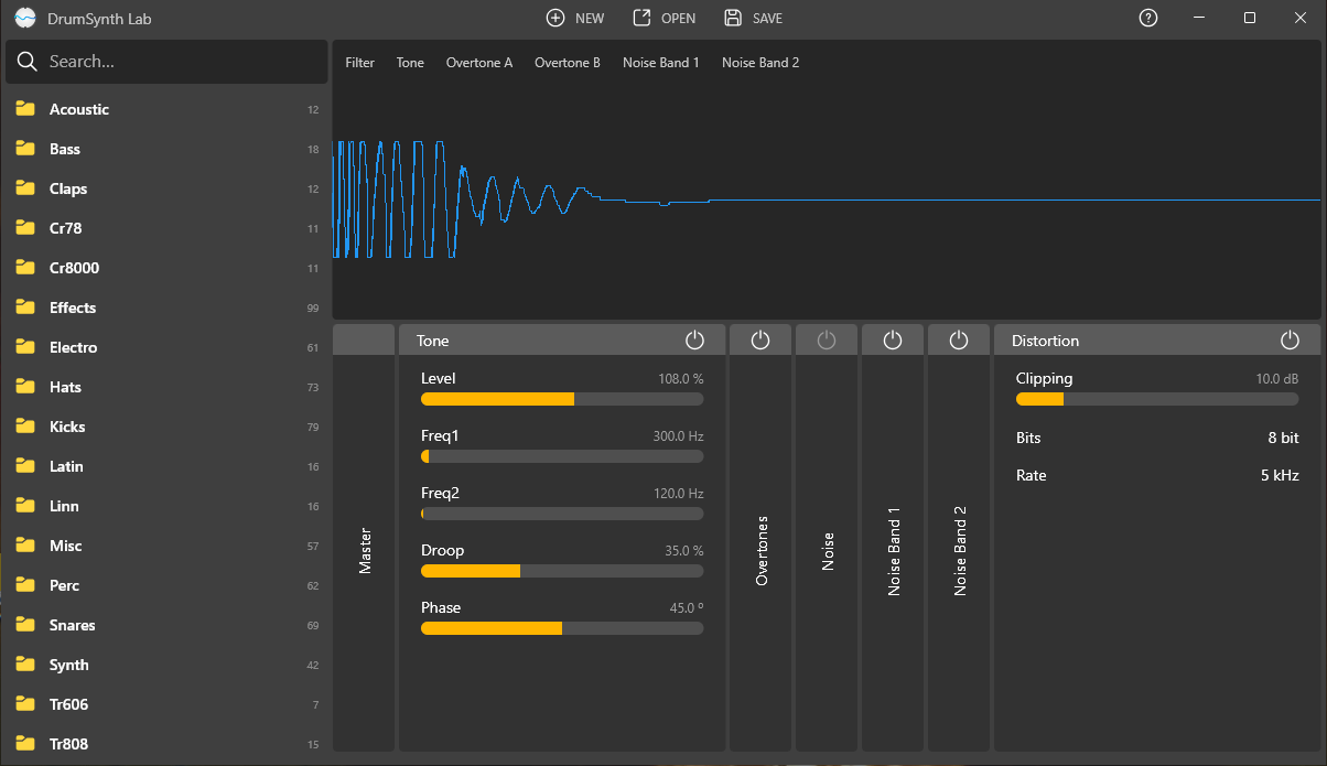 DrumSynth Lab User Interface