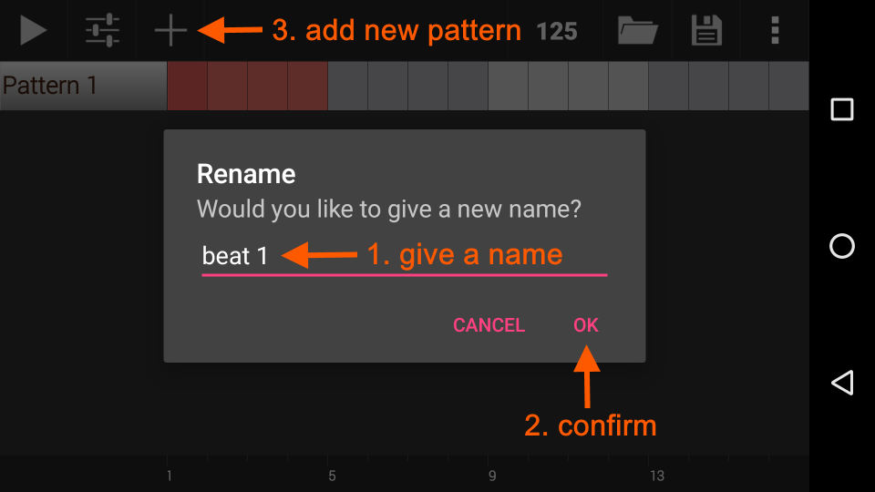 confirm pattern name